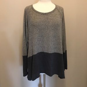 Super soft 2 tone gray sweater